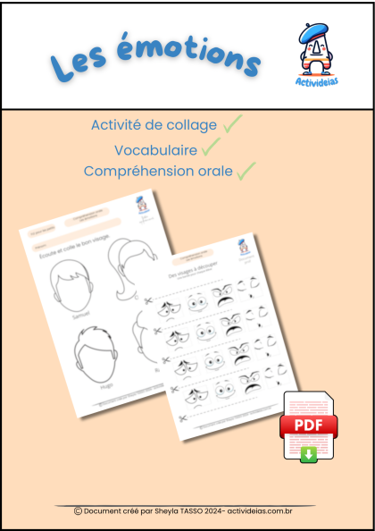 Activité de collage - Les émotions
